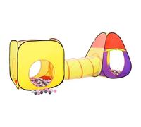 HOMELEN Kids Play Tent with 250 Balls Multicolor 255 x 80 x 100 cm Poliéster Indoor Playhouse Crawl Tunnel Pop Up Ball Pit for Children's Indoor Outdoor Playroom Birthday Party Games