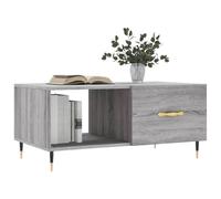 HOMELEN Mesa auxiliar gris con espacio de almacenamiento, madera y hierro, 90 x 50 x 40 cm, muebles de salón con práctica puerta para un almacenamiento óptimo y una decoración elegante, mesas y mesas