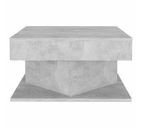HOMELEN Mesa de centro de madera gris hormigón, 57 x 57 x 30 cm, mesa auxiliar moderna con placa estable para bebidas, aperitivos, libros, decoración, ideal para salón, salón y área de entretenimiento