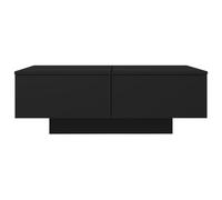 HOMELEN Mesa de centro de madera negra, 90 x 60 x 31 cm, mesa auxiliar con tablero estable para bebidas, aperitivos, libros, decoración, ideal para salón, entretenimiento y noches acogedoras de relax