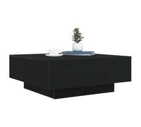 HOMELEN Mesa de centro moderna con luces de aspecto de roble negro, 80 x 80 x 31 cm, mesa de salón para un ambiente acogedor y cenas, mesas y mesas de café