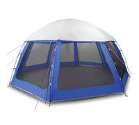 HOMELEN Pool Tent with Removable Fly Mesh Walls Azure Blue 510 x 510 cm Waterproof Round Swimming Pool Shelter - Portable Sun Rain Protection for Outdoor Camping Picnics Parties Family Gatherings