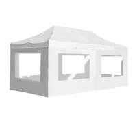 Homelen Professional Folding Party Tent 6x3m White Aluminum Frame Waterproof with Walls - Heavy Duty Oxford Fabric PVC Coating Sun Shelter for Outdoor Events, Weddings, BBQs and Family Gatherings