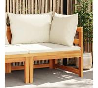 HOMELEN Sofá esquinero con cojines de madera maciza de acacia, juego de muebles de jardín, juego de muebles de jardín, juegos de entretenimiento, salón, balcón, sofá, salón, adecuado para jardines