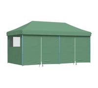 Homelen - Tienda de campaña plegable con 4 paneles laterales, color verde, 580 x 292 x 315 cm, tela Oxford, revestimiento de PVC, marco de acero con ventanas para eventos al aire libre