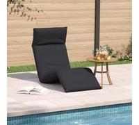 HOMELEN Tumbona plegable negra 175 x 54 x 8,5 cm - 5 posiciones, impermeable, tela Oxford y marco de metal estable para jardín, playa, yoga, meditación y seminarios al aire libre
