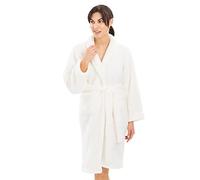 HOMELEVEL Bata de invierno mujer - Albornoz polar de poliéster con cinturón - Batín largo extrasuave y caliente para casa - Lavable a máquina