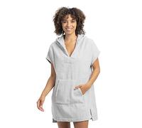 HOMELEVEL Poncho de surf de mujer - Ponchos de algodón con capucha bolsillo y cuello de pico - Albornoz de toalla para natación playa gimnasio