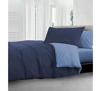 HomeLife - Edredón invernal de una plaza y media - Medidas 220 x 250 cm - Color azul/celeste - Made in Italy - Edredón invernal reversible - Cálido edredón hipoalergénico de una plaza - 1 plaza y media