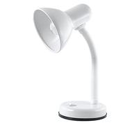 homelife for easy living LIFE - Lámpara de escritorio Flexi clásica de 35 W con cuello flexible versátil, interruptor de encendido/apagado integrado, aprox. 34 cm de altura, L958WH - Blanco diamante