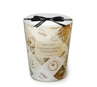 HomeLights Vela en frasco grande | Velas perfumadas de larga duración de 1 mecha, 6.7oz de cera de soja natural para el hogar, regalo rústico moderno, manzana confitada y canela
