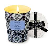 HomeLights Velas de 1 mecha perfumadas para el hogar Vela de mezcla de cera de soja de 6.7oz con fragancia duradera. Decoración bohemia de texturas naturales, Flor de lila