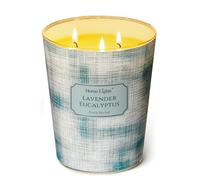 HomeLights Velas de 3 mechas para el hogar perfumadas Vela de mezcla de cera de soja de 34oz, fragancia duradera, diseño minimalista escandinavo, regalos de inauguración, Eucalipto Lavanda
