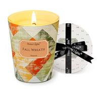 HomeLights Velas de cera de soja para el hogar, aroma de Corona de otoño, de una mecha. Velas de aromaterapia rústicas y modernas, ideal para fiestas, relajante, 6.7oz