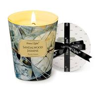 HomeLights Velas de cera de soja perfumadas para el hogar, de una mecha, con aroma a sándalo y jazmín Velas de aromaterapia de estilo industrial chic, ideal para fiestas, relajantes, 6.7oz