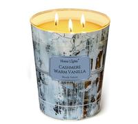 HomeLights Velas perfumadas | Large Jar 960g Vela de soja natural | 130 horas de larga duración con 3 Wicks | Bohemian Natural para la decoración del hogar Vainilla Cálida Cachemira