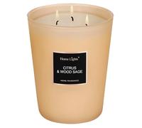 HomeLights - Velas perfumadas, tarro grande de 33 onzas, velas de soja natural, 3 mechas de algodón, sin humo, vela de aromaterapia regalo para mujeres y hombres, Salvia Cítrica Y Madera