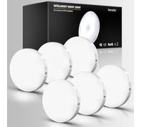 Homelist Paquete de 6 Luces Con Sensor de Movimiento Para Interiores - Escaleras, Armarios, Mostradores, Cocina Debajo del Gabinete - Luces de Pared Que Funcionan Con Pilas