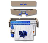 Homellence WHERE HOME MEETS EXCELLENCE Tendedero Extensible y Plegable de Pared para Interiores y Exteriores - Tenderete Elegante para Montar en Paredes - Estendal Parede (Beige/Cappuccino, 70 cm)