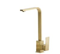Homelody Grifo Cocina Fregadero De Cocina De Acero Inoxidable 304 Salida De Agua Giratoria Cuadrada Grifo Frío Y Caliente De Siete Caracteres Dorado