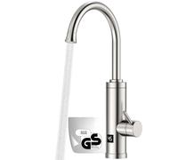 HOMELODY Grifo con calentador de agua 230 V, certificación GS, grifo eléctrico instantáneo caliente con pantalla LED, grifo de cocina de acero inoxidable antisalpicaduras, calentador de agua de cocina