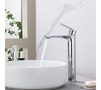 HOMELODY Grifo de baño cromado alto