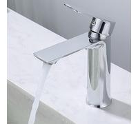 HOMELODY Grifo Lavabo Cuadrado Grifo de baño Cromo Grifería para Lavabo Grifo Monomando Acero inoxidable