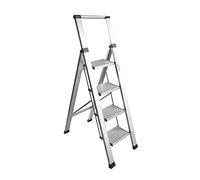Escalera Domestica Plana, Aluminio, 4 Peldaños | Escalera Profesional | Escaleras de Aluminio | Escaleras Plegables Aluminio