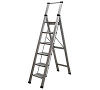 Homelux 710029 Escalera Domestica Plana, Aluminio, 6 Peldaños