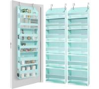 HOMELUX THEORY Organizador de puerta resistente para dormitorio, cuarto de baño y habitación de los niños, 140 x 17 cm, 6 bolsillos frontales grandes y 12 bolsillos laterales, organizador de puerta de