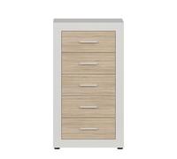 Homely | Sinfonier-Cómoda de Dormitorio con 5 cajones Coimbra | Tablero de partículas melaminizado | Colores: Kashmire/Cambrian, 60x39,6 Altura 106,3 cm | Diseño Moderno para Dormitorio