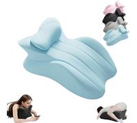 Homelyze Sweet Spot Pillow，Ergonomic Pillow for Posture Support, 27° Adjustable Angle, Comfortable Foam Cushion for Neck and Back Relief, Ideal for Sleep, Reading, and Relaxation (Blue)