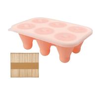 Homemade Molds, Reusable Ice Cream Molds, (8.03x5.55x3.03 inches) Badminton-Shaped Design, Unique Silicone Construction, With Lid, (Standard, Multicolor)