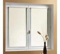 HomeMaison 813205 - Juego de 2 Cortinas Vertical Etamine/poliéster Marfil 1 x 60 cm