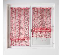 HomeMaison 813259 - Juego de 2 Cortinas Remonter con Hilos Coupés Organza/Poliéster Rojo 1 x 60 cm
