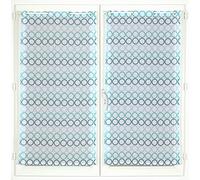 HomeMaison círculos - Juego de 2 Cortinas Rayas, poliéster, Laguna, 120 x 60 cm