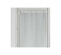 HomeMaison.com Acristalamiento Recto Liso con Rayas - Cortina Blanca - Visillo de 45 x 120 cm - Visillo con Dobladillo con Pasador de Barra - Cortina de Ventana Moderna