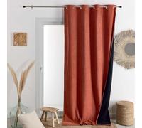 HomeMaison.com Cortina Aislante - Cortina Térmica - Cortina Ocultante - Cortina Terracota - Cortina 140X260