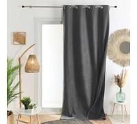 HomeMaison. com Cortina Aislante térmica - Cortina Opaca - Gris Antracita - 250 x 260