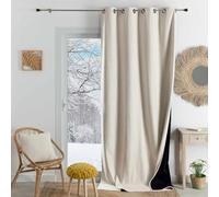 HomeMaison.com Cortina Aislante térmica Opaca Blanca Rota, 250 x 260