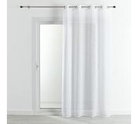 HomeMaison.com Cortina de Visillo Liso Efecto Lino - Visillo Blanco - Cortina de 290 x 180 cm - Cortina de Cortina Fruncida - Visillo con Visillo con Visillo para Ventana Moderna