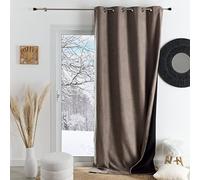 HomeMaison.com - Cortina Lisa (140 x 260 cm, 8 Ojales Redondos de cañón de Fusil