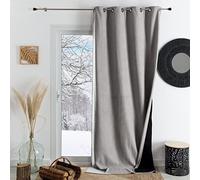 HomeMaison.com - Cortina Lisa (140 x 260 cm, con 8 Ojales Redondos de cañón de Fusil
