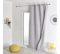 HomeMaison.com Cortina Ocultante Doble Cara - Gris - 135 x 260 cm
