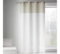 HomeMaison.com - Visillo con Efecto de Lino (140 x 240 cm), Color Beige