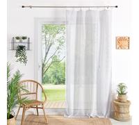 HomeMaison.com Visillo de Etamina - Visillo Liso - Visillo Blanco - Visillo 140 x 240