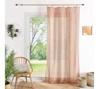 HomeMaison.com Visillo de Etamina - Visillo Liso - Visillo Ocultante - Visillo Amarillo Ocre - Visillo 140 x 240