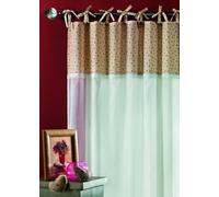 Homemaison - Cortina de algodón con Revestimiento Estampado, 90% algodón, 10% Lino, Transparente tamizante, novelas Surtidas - Ventana salón Dormitorio Cocina - 135 x 260 cm - Marfil