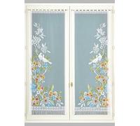 HomeMaison - Juego de 2 Cortinas frangés Esprit exótico, poliéster, Pintado, 160 x 60 cm