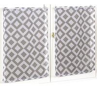 HomeMaison - Juego de Cortinas diseño de Rombos, poliéster, Gris, 120 x 60 cm